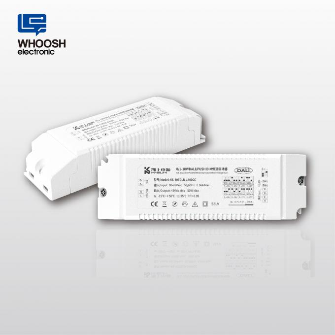 DALI सिंगल आउटपुट Dimmable LED ड्राइवर 0-10V 50W 1400mA डाउनलाइट के लिए 1